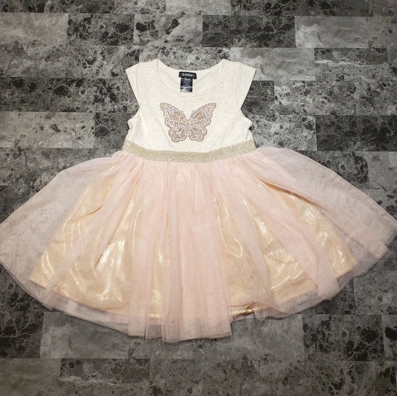 Zunie Other - 3T Zunie Pink and Gold Butterfly Toddler Dress